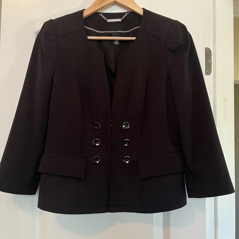 White House Black Market Women’s Black Blazer- Size 6